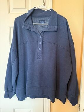 American Eagle Outfitters Slate Blue Pullover Hoodie Sweatshirt